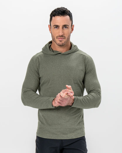 State & Liberty Brushed Hoodie - Heathered Olive