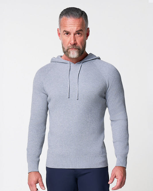 State & Liberty Heavy Knit Hoodie - Grey