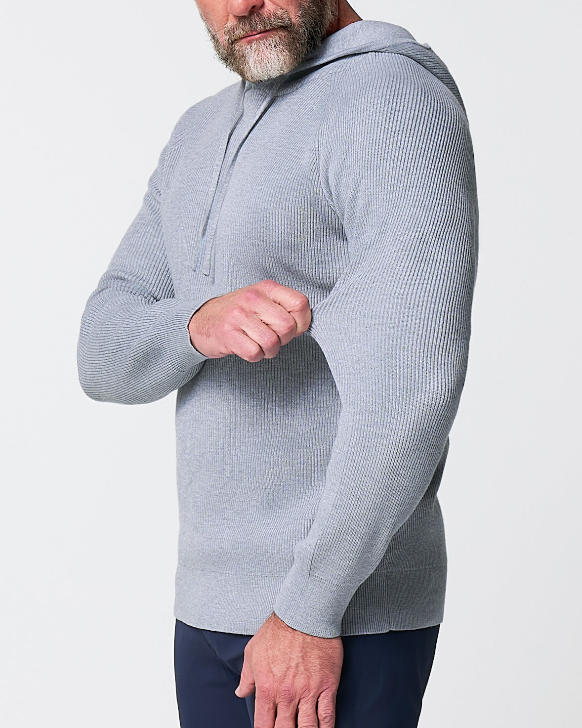State & Liberty Heavy Knit Hoodie - Grey