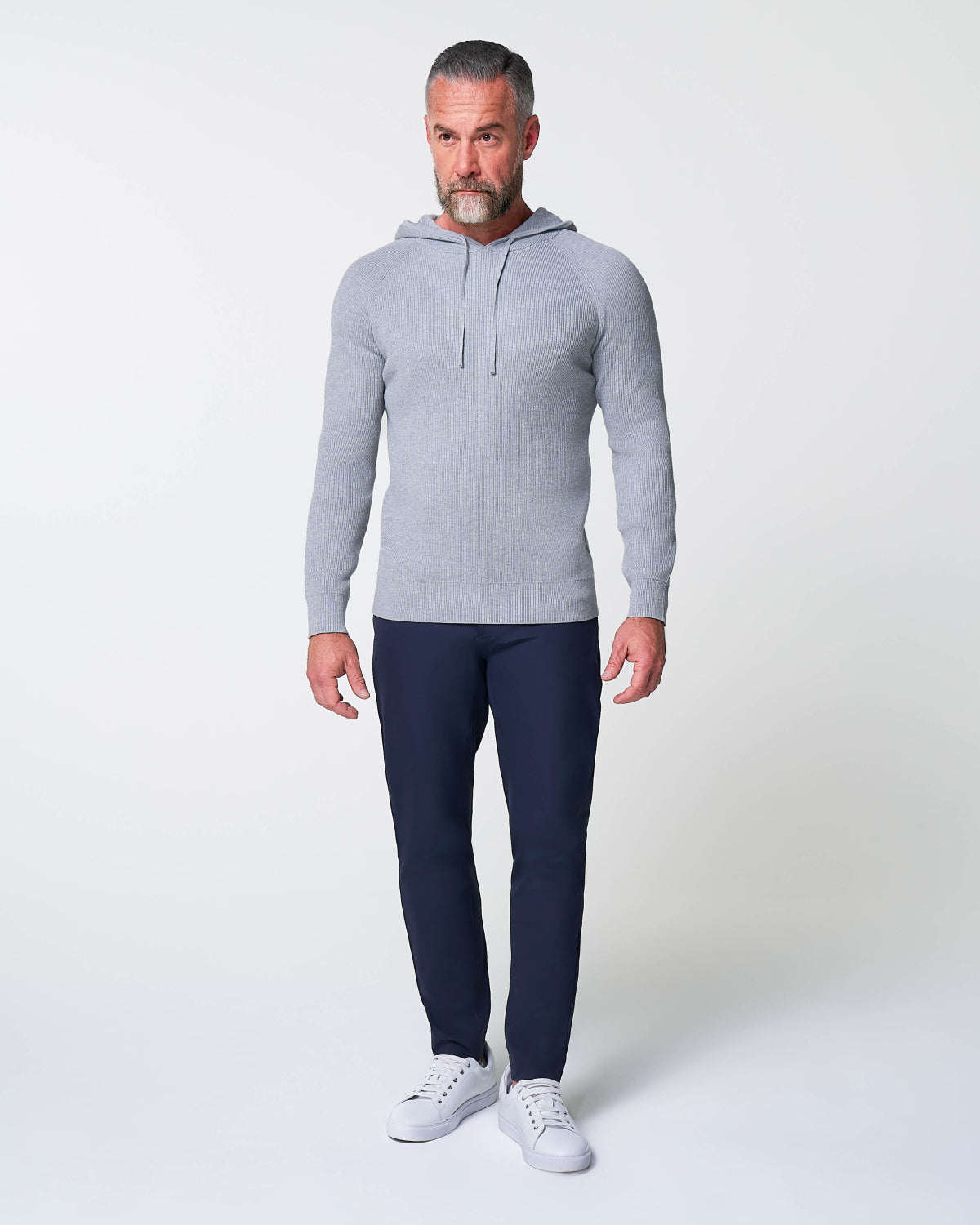 State & Liberty Heavy Knit Hoodie - Grey
