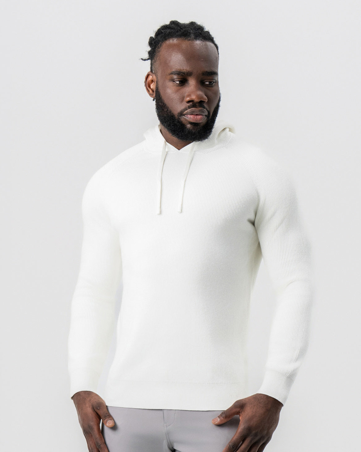 State & Liberty Heavy Knit Hoodie - Cream