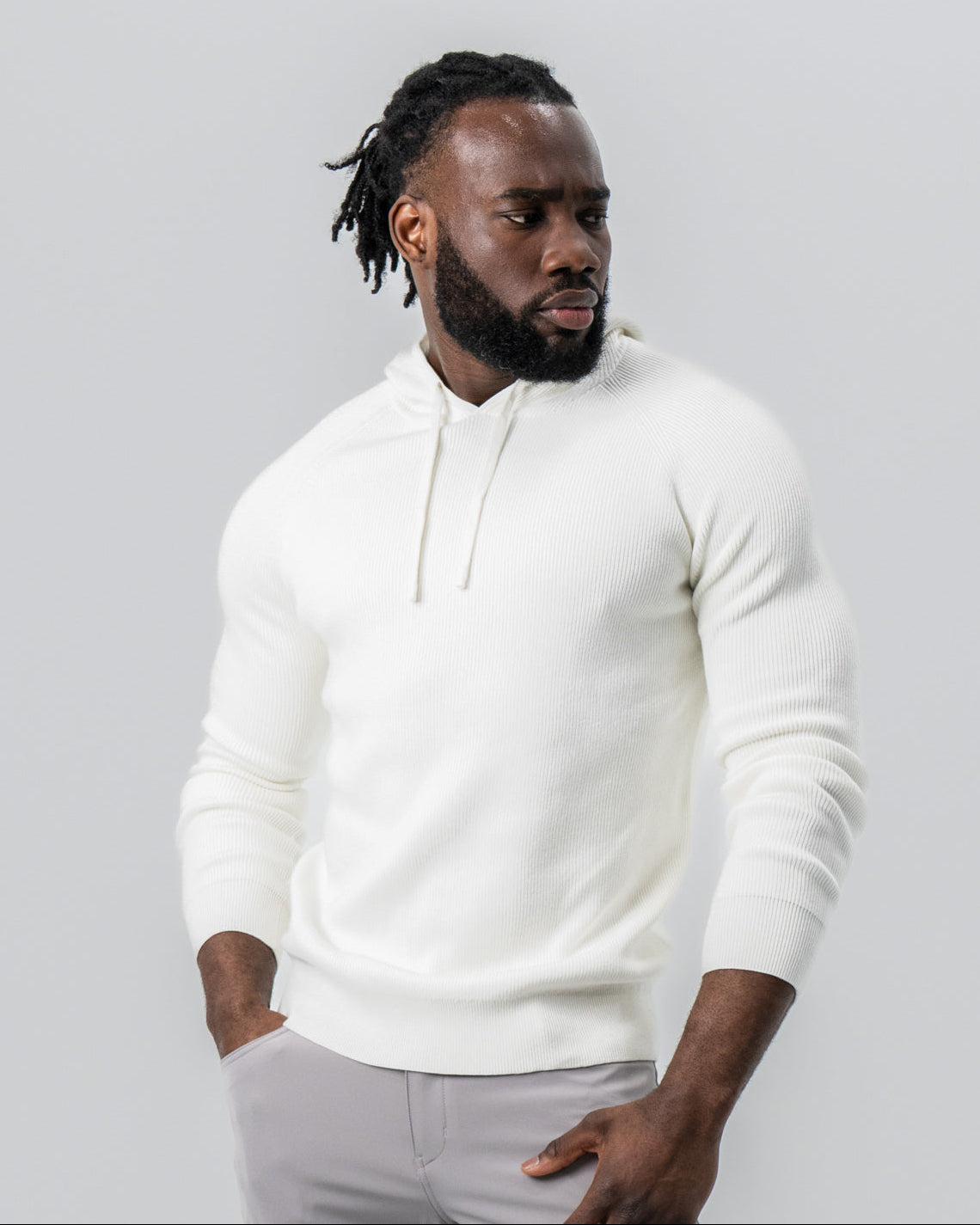 State & Liberty Heavy Knit Hoodie - Cream
