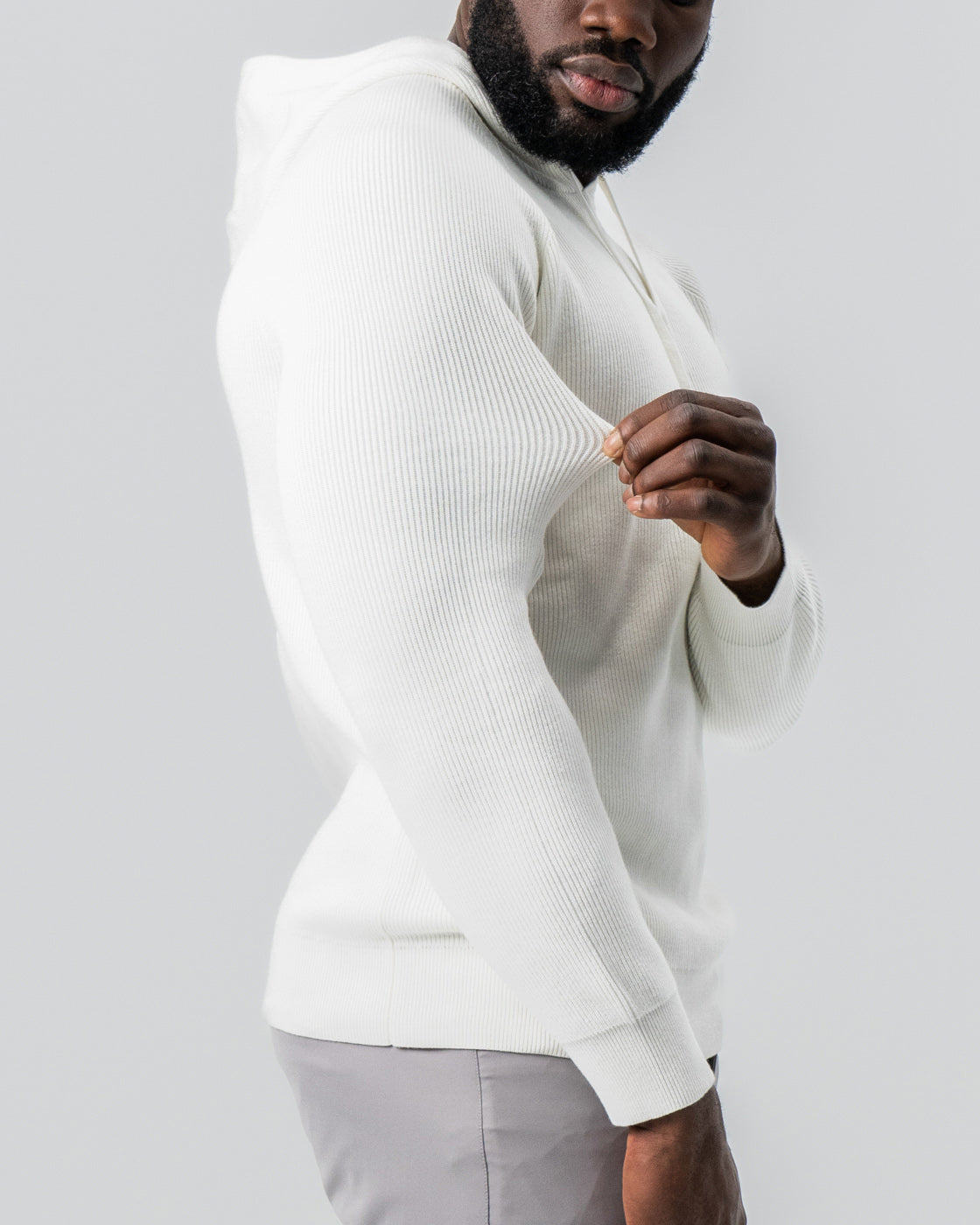 State & Liberty Heavy Knit Hoodie - Cream
