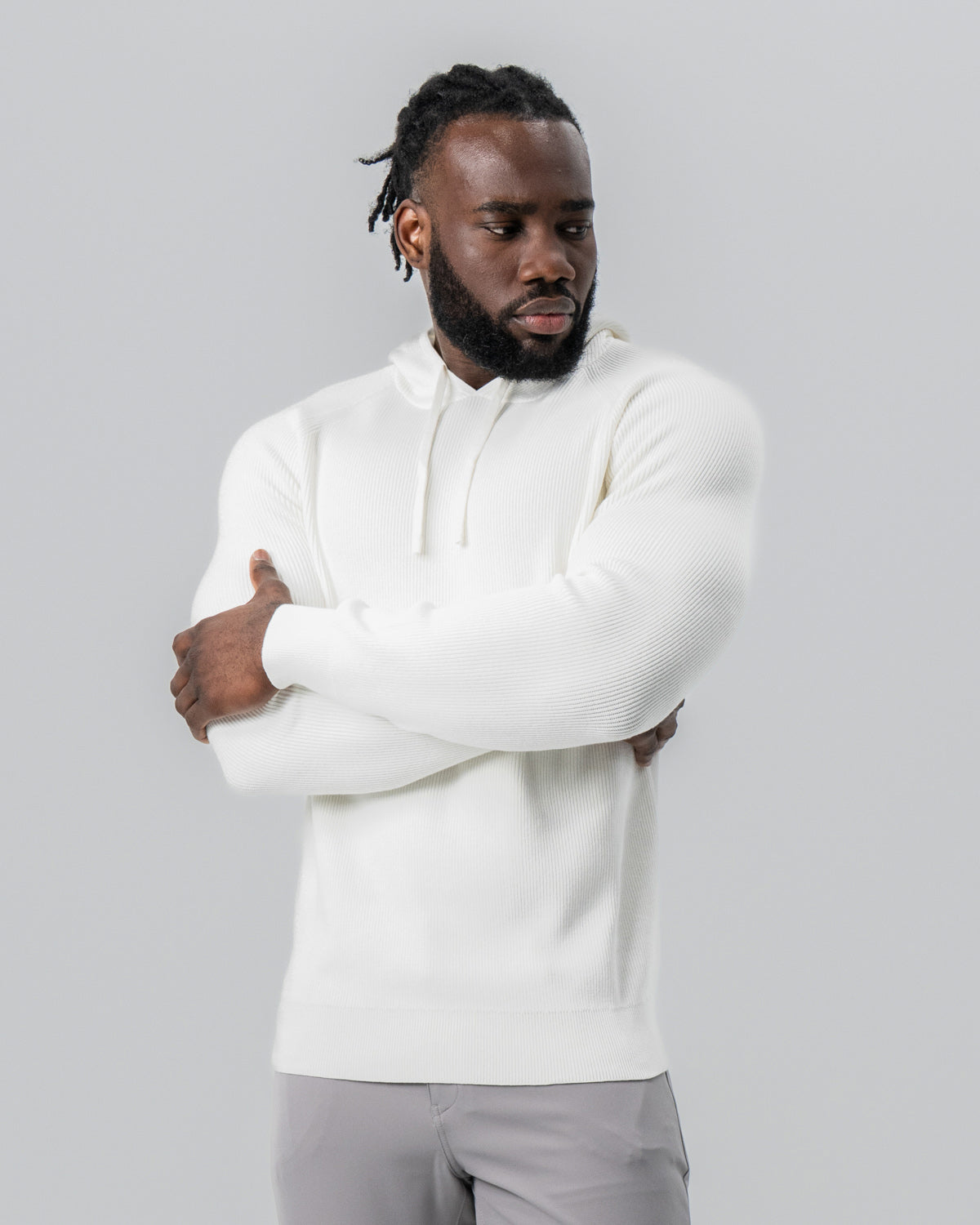 State & Liberty Heavy Knit Hoodie - Cream