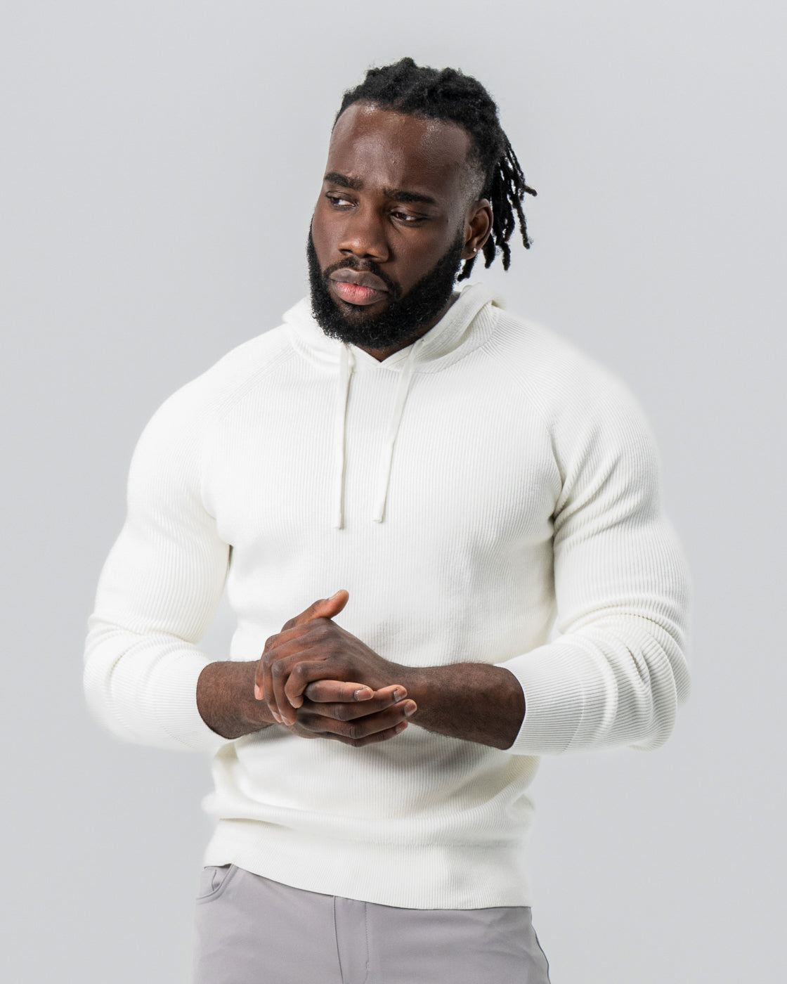 State & Liberty Heavy Knit Hoodie - Cream