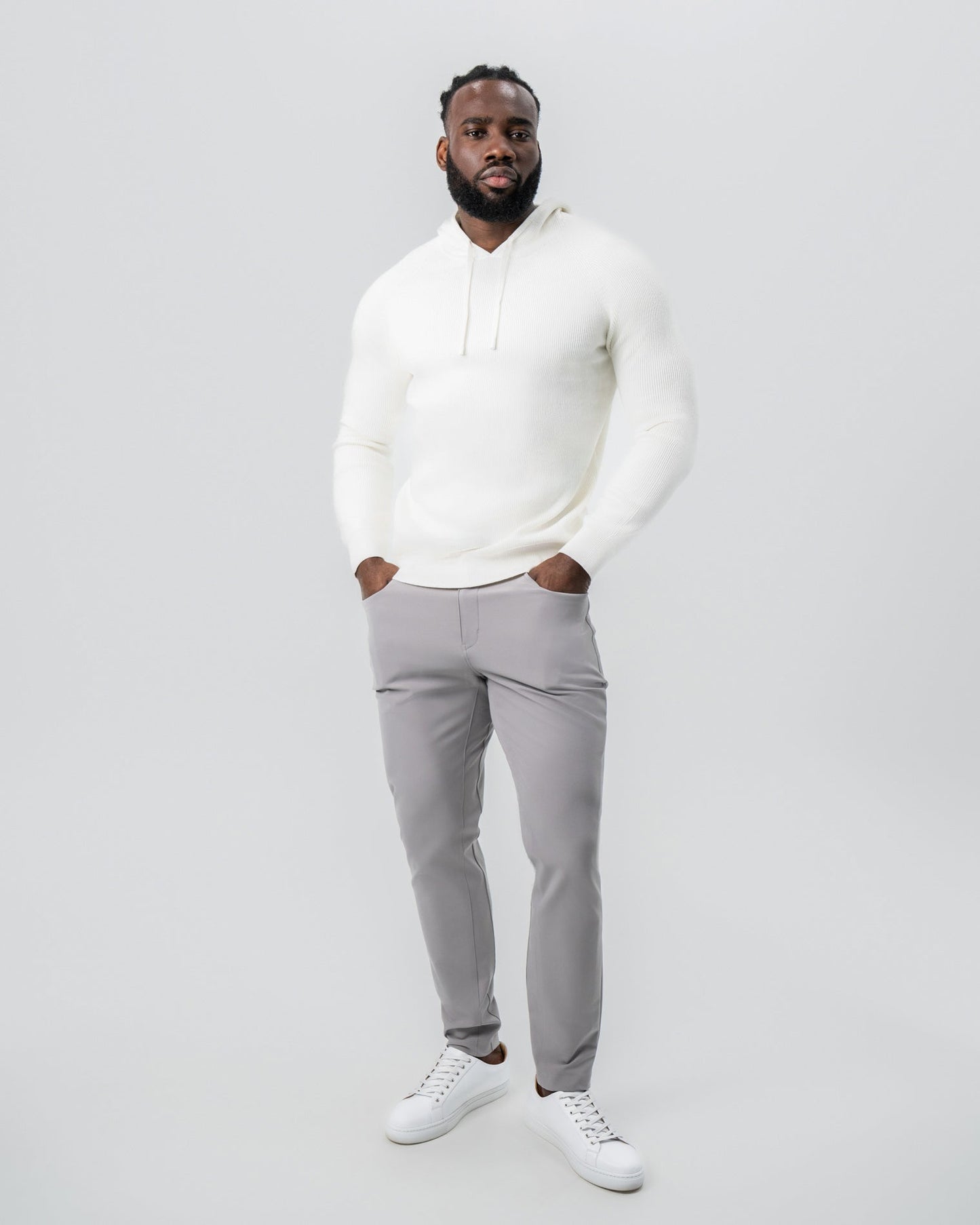 State & Liberty Heavy Knit Hoodie - Cream