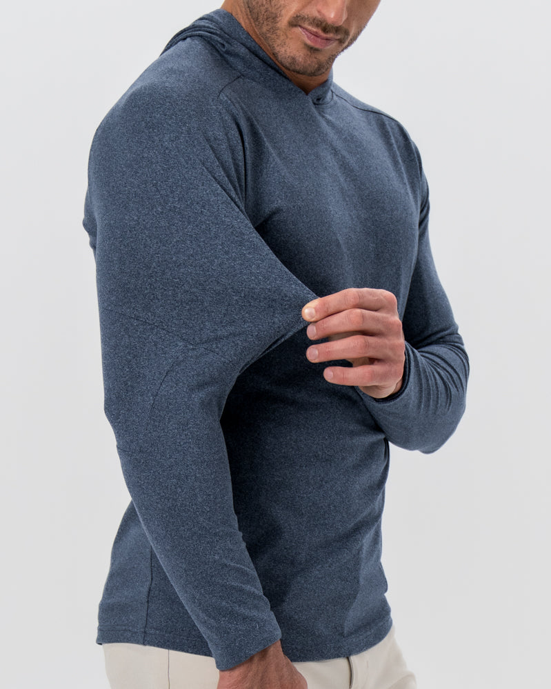 State & Liberty Brushed Hoodie - Heathered Navy