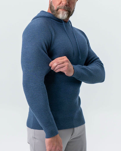 State & Liberty Heavy Knit Hoodie - Navy