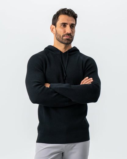 State & Liberty Heavy Knit Hoodie - Black