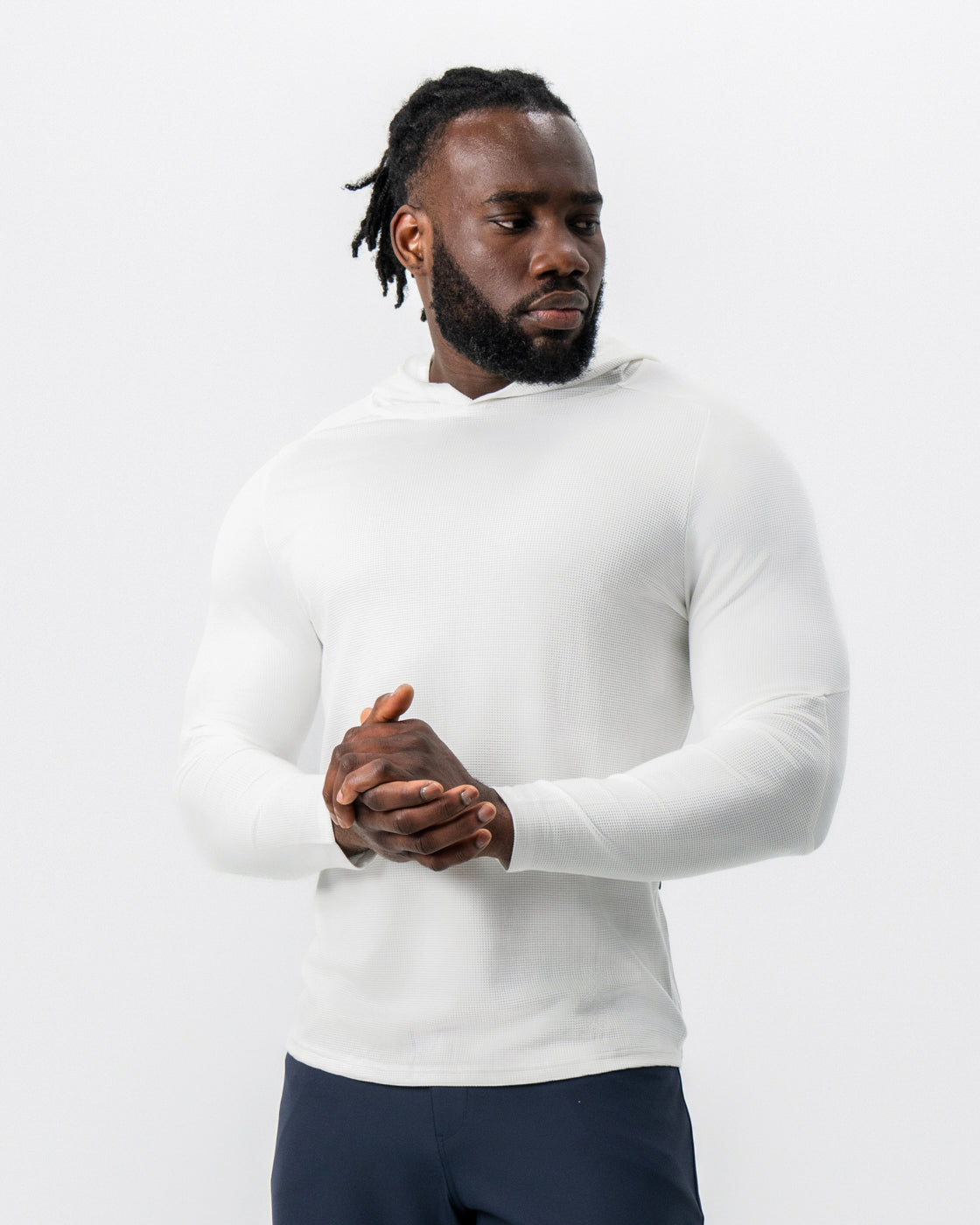 State & Liberty Waffle Knit Hoodie - Cream