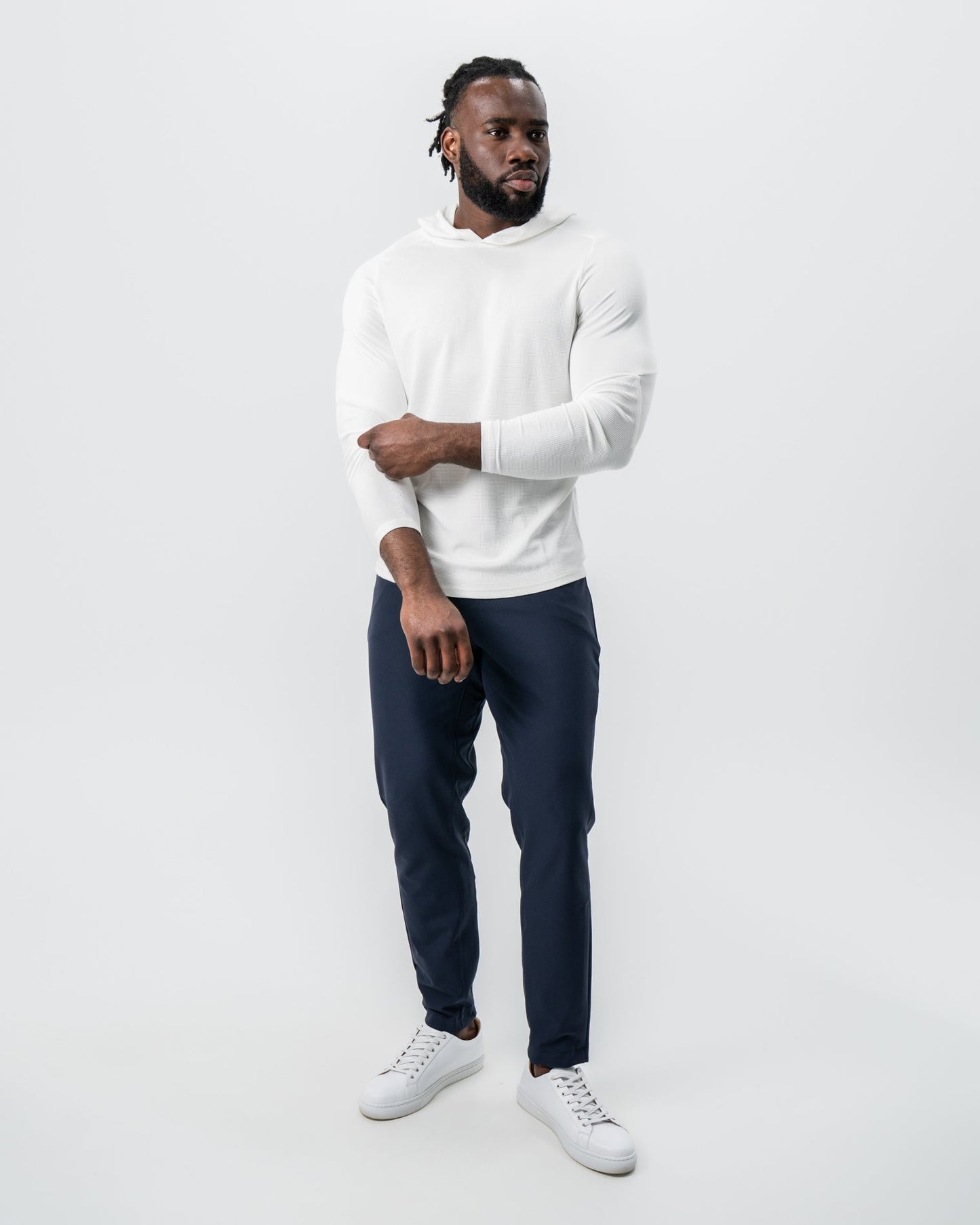 State & Liberty Waffle Knit Hoodie - Cream