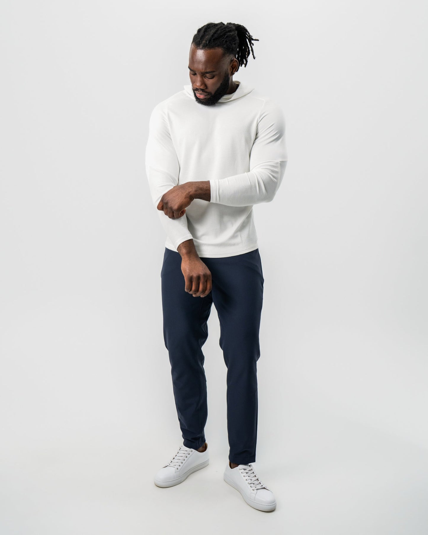 State & Liberty Waffle Knit Hoodie - Cream