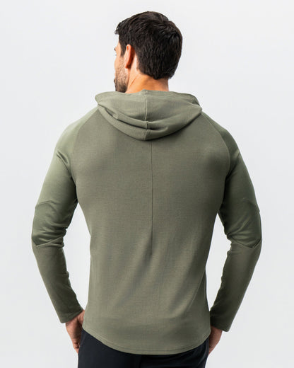 State & Liberty Waffle Knit Hoodie - Olive