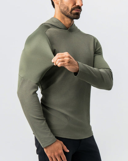 State & Liberty Waffle Knit Hoodie - Olive
