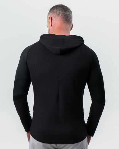 State & Liberty Waffle Knit Hoodie - Black