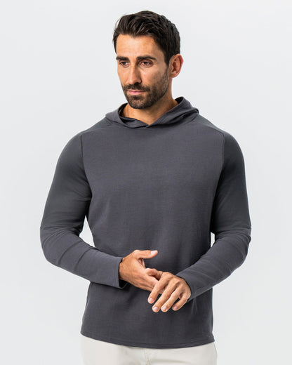State & Liberty Waffle Knit Hoodie - Charcoal