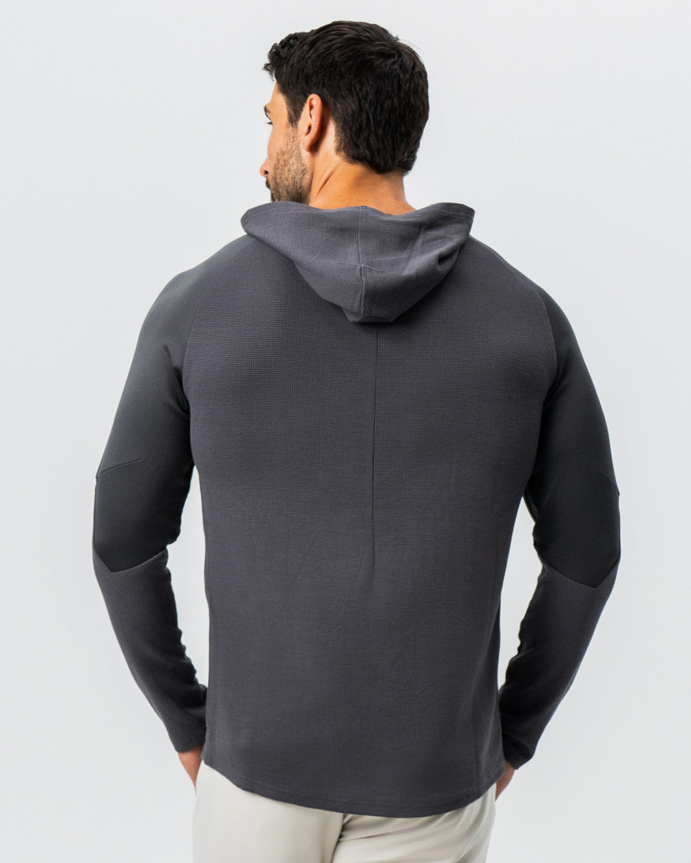 State & Liberty Waffle Knit Hoodie - Charcoal
