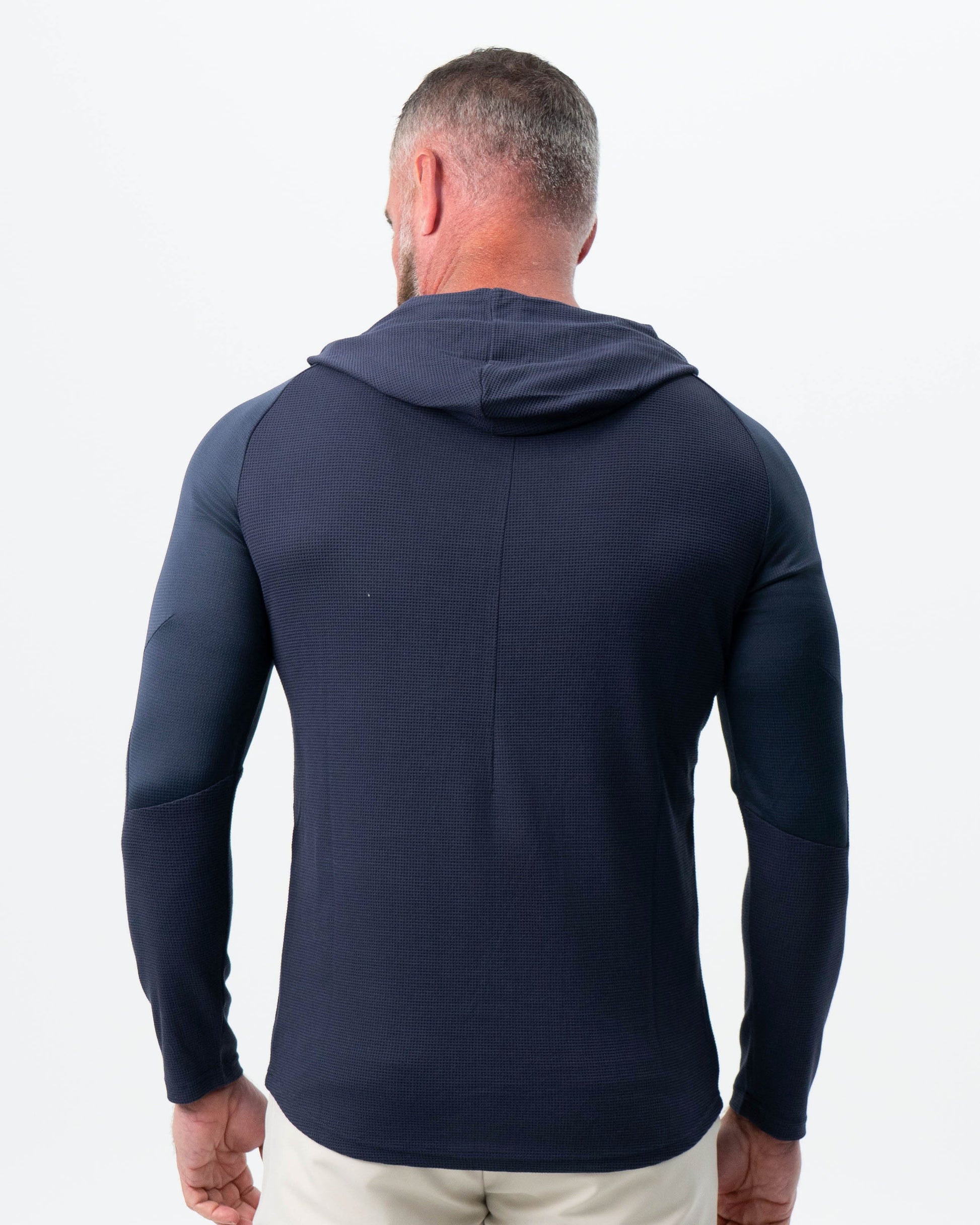 State & Liberty Waffle Knit Hoodie - Navy
