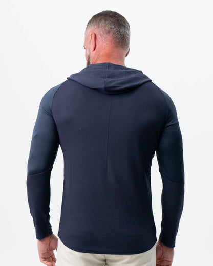 State & Liberty Waffle Knit Hoodie - Navy