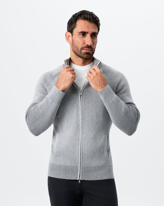 State & Liberty Mid-Weight Sweater Bomber - Grey
