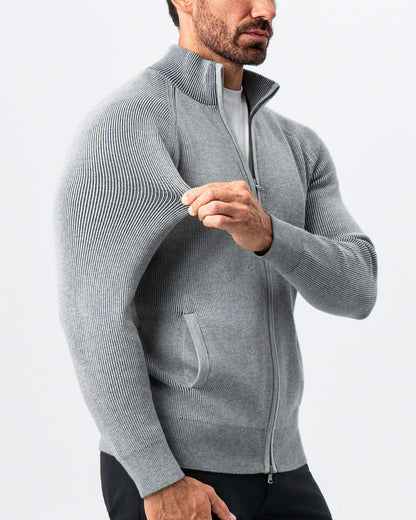 State & Liberty Mid-Weight Sweater Bomber - Grey