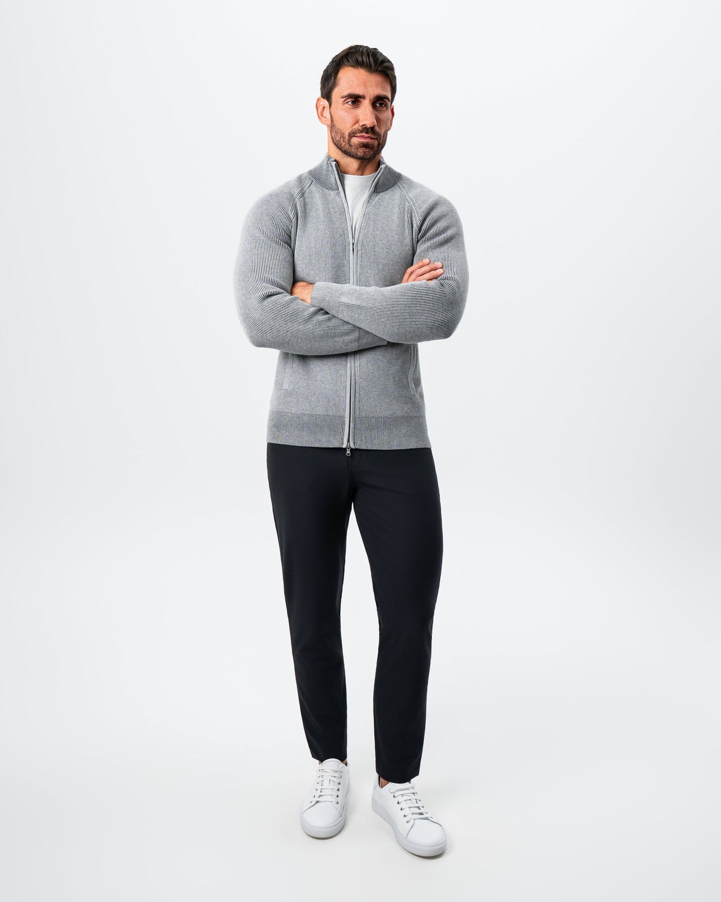 State & Liberty Mid-Weight Sweater Bomber - Grey