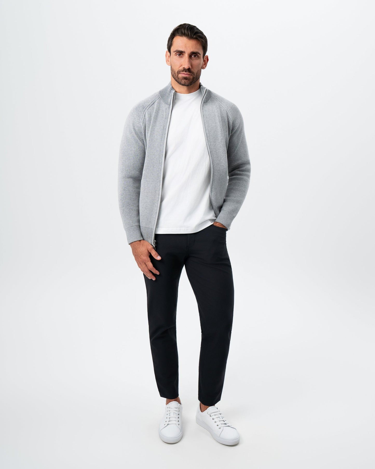 State & Liberty Mid-Weight Sweater Bomber - Grey
