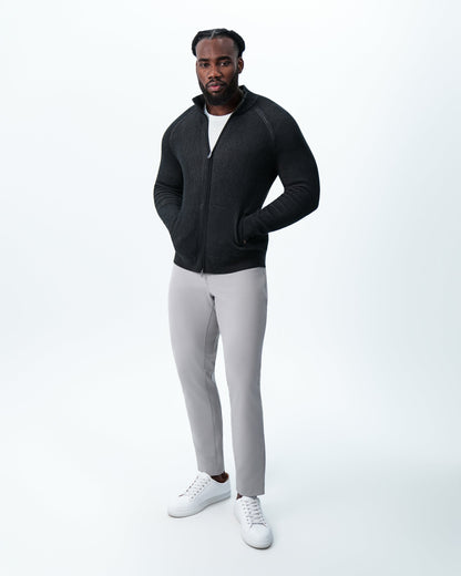 State & Liberty Mid-Weight Sweater Bomber - Black