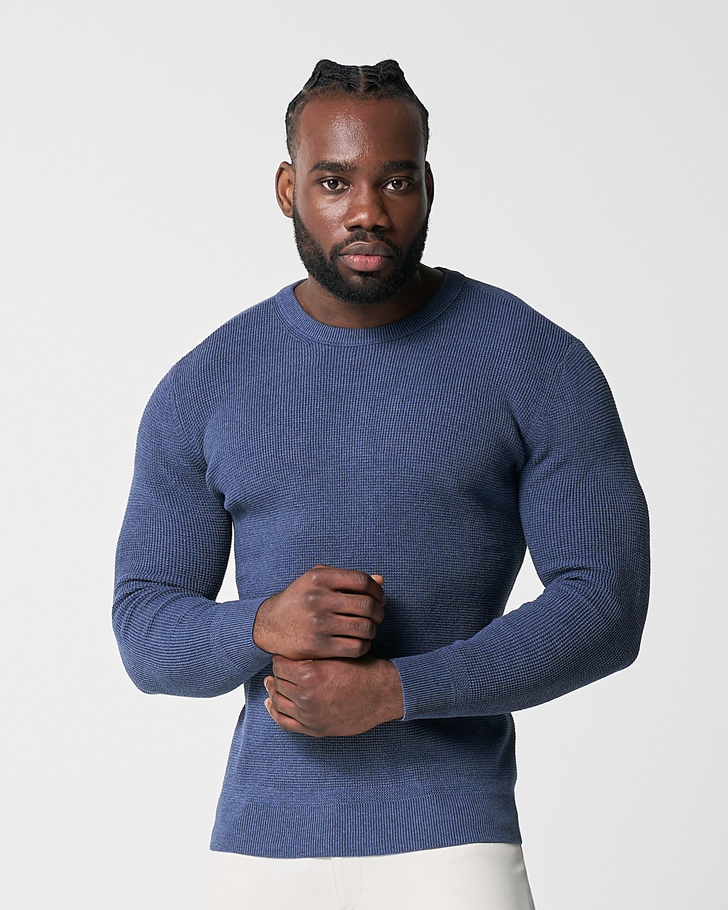 State & Liberty Heavy Knit Crewneck - Navy