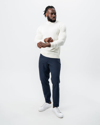State & Liberty Mid-Weight Wool Turtleneck - Cream