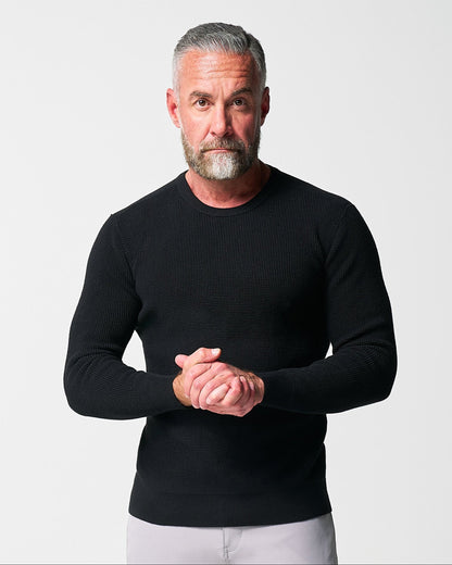 State & Liberty Heavy Knit Crewneck - Black