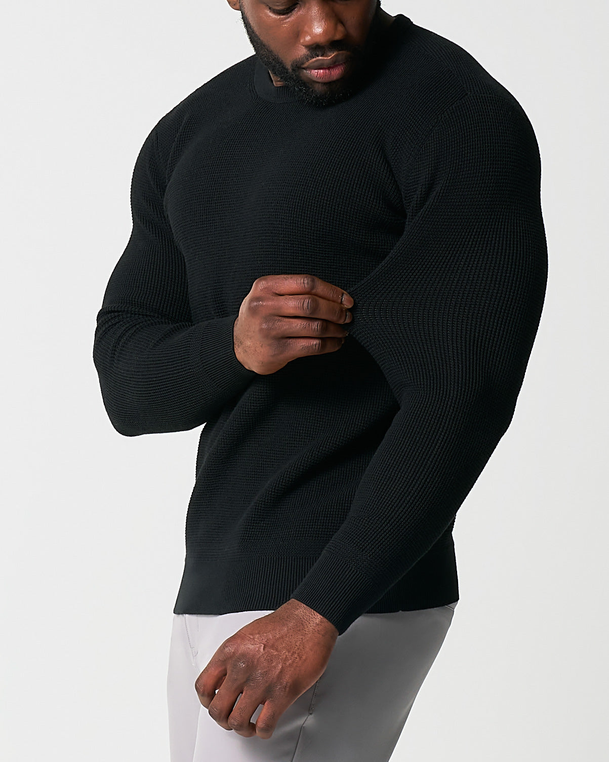 State & Liberty Heavy Knit Crewneck - Black