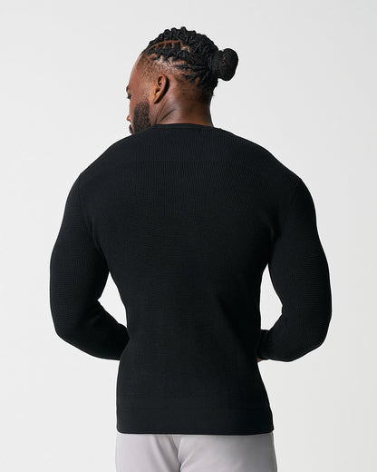 State & Liberty Heavy Knit Crewneck - Black