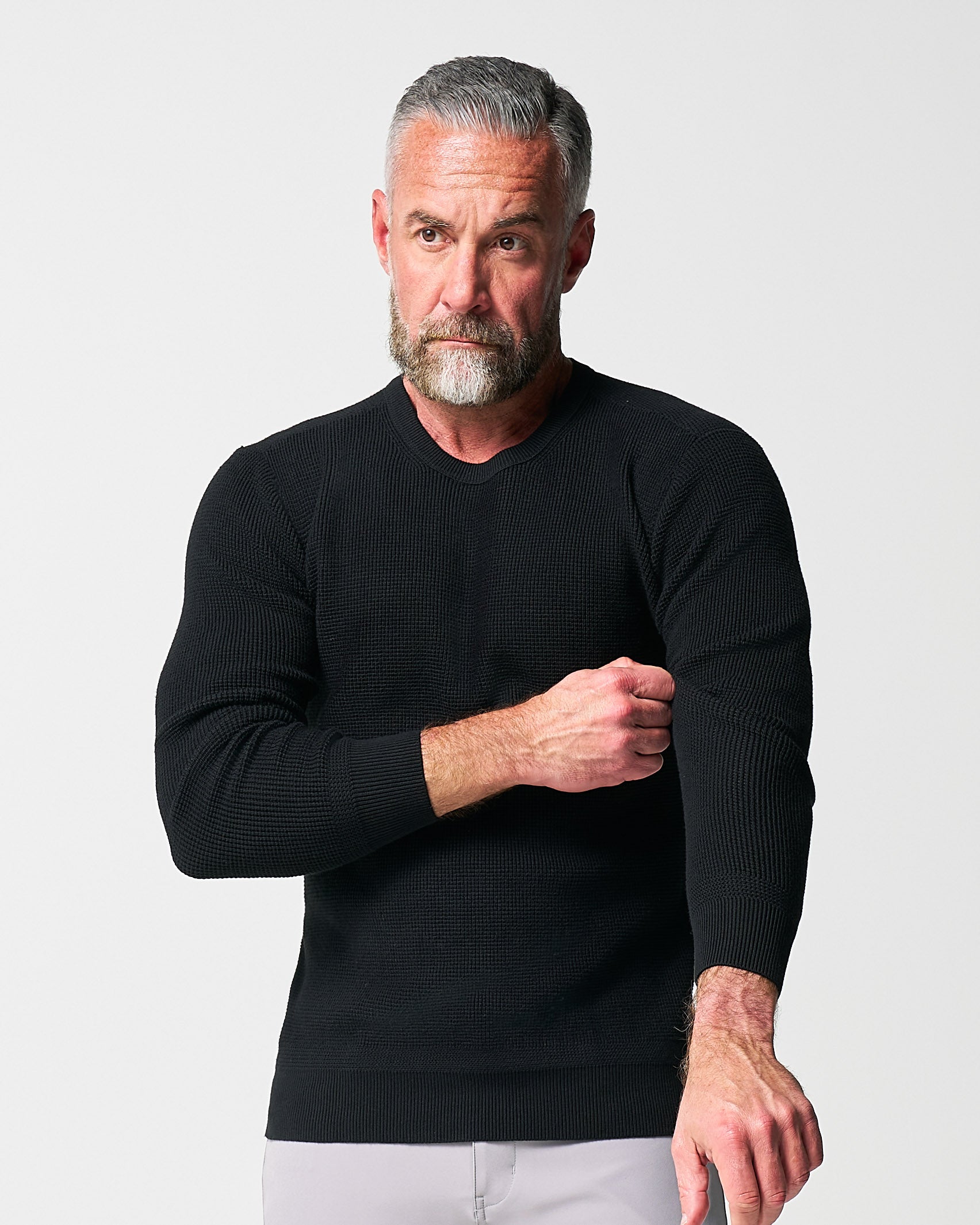 State & Liberty Heavy Knit Crewneck - Black
