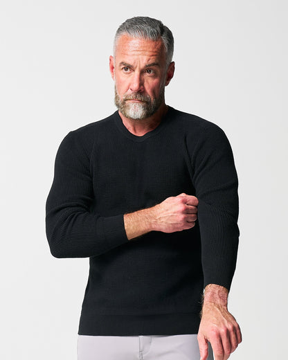 State & Liberty Heavy Knit Crewneck - Black