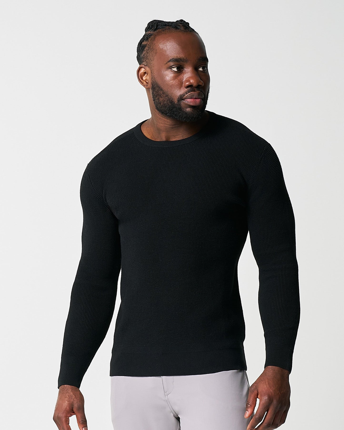 State & Liberty Heavy Knit Crewneck - Black