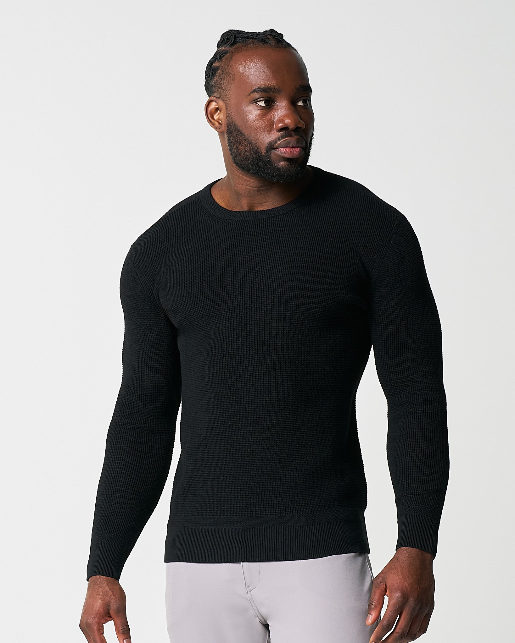 State & Liberty Heavy Knit Crewneck - Black