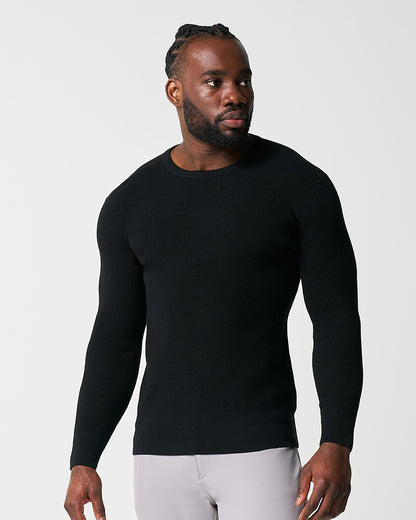 State & Liberty Heavy Knit Crewneck - Black