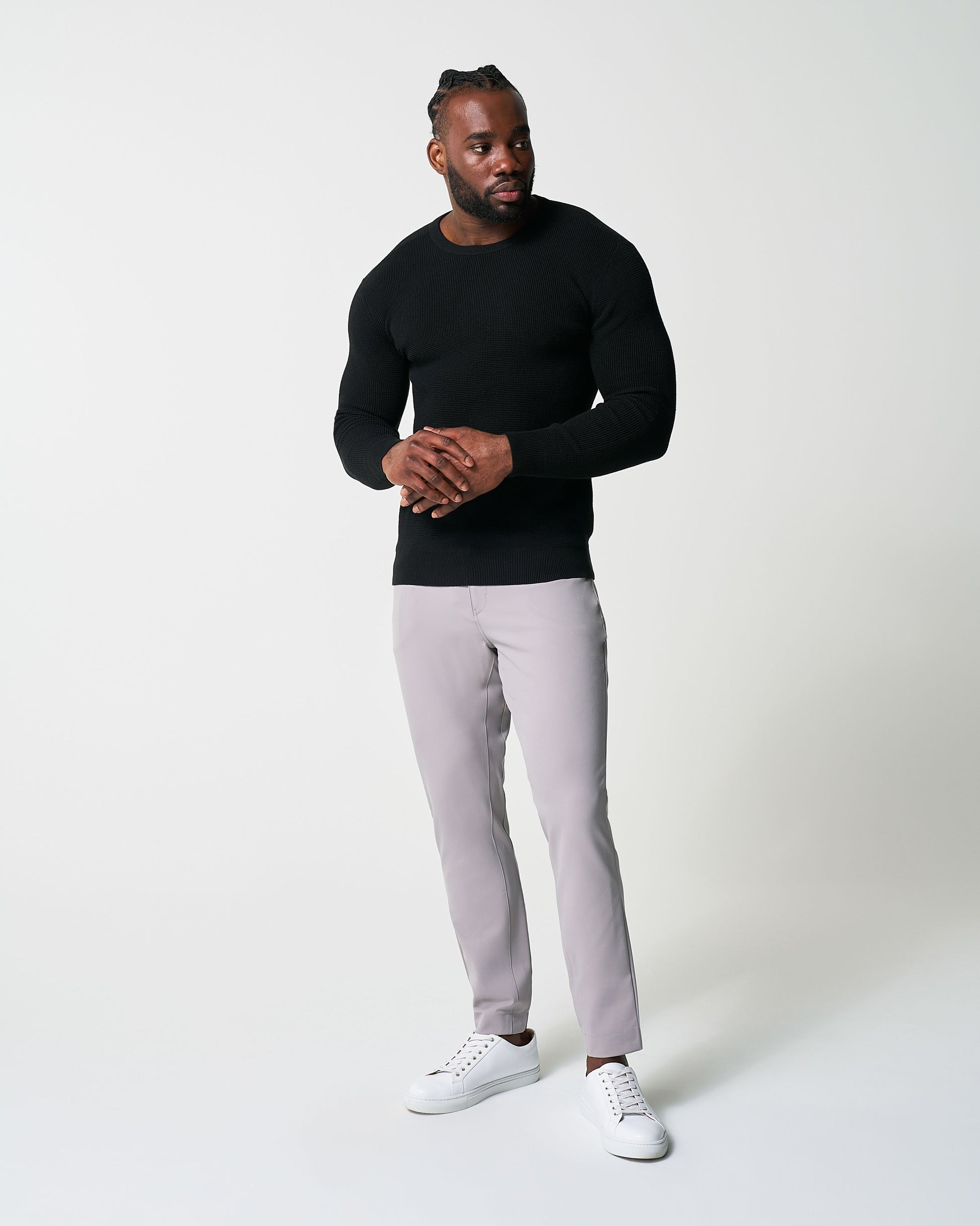 State & Liberty Heavy Knit Crewneck - Black