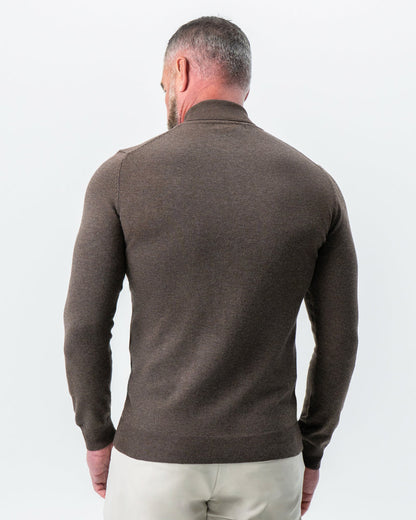 State & Liberty Mid-Weight Wool Turtleneck - Brown