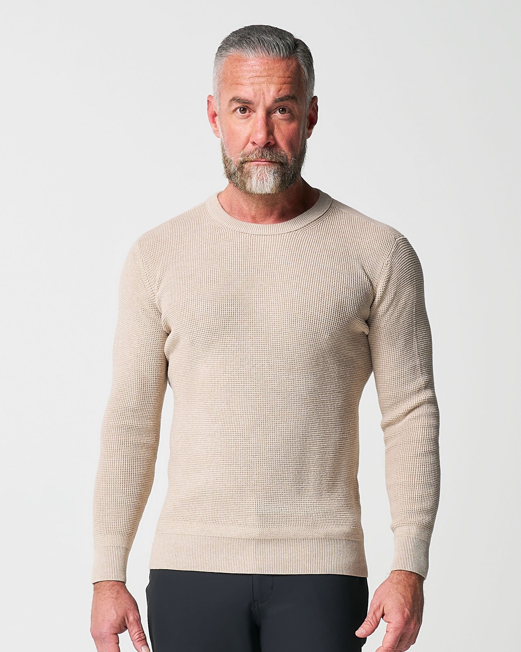 State & Liberty Heavy Knit Crewneck - Tan
