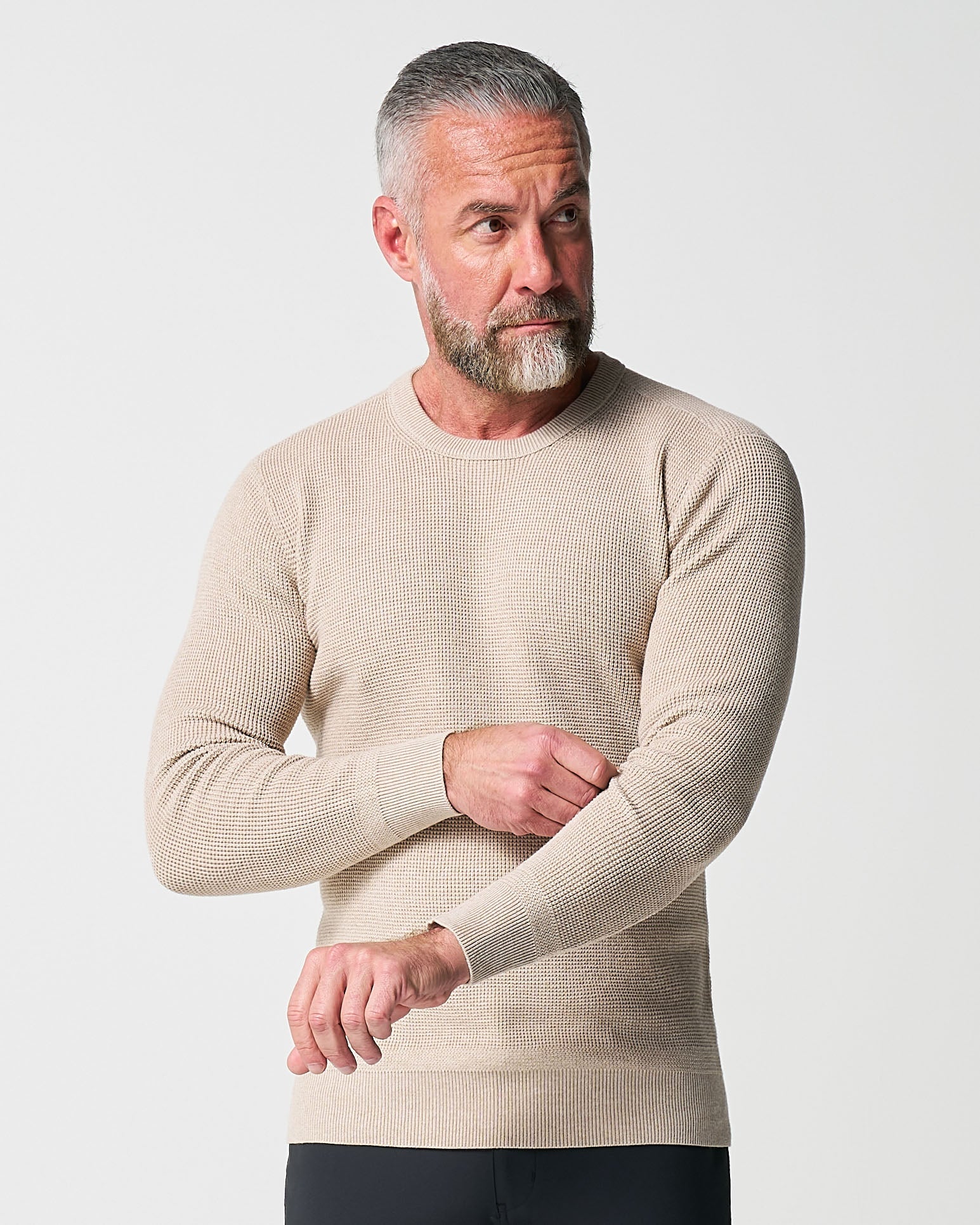 State & Liberty Heavy Knit Crewneck - Tan