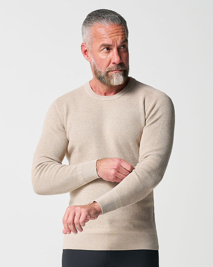 State & Liberty Heavy Knit Crewneck - Tan