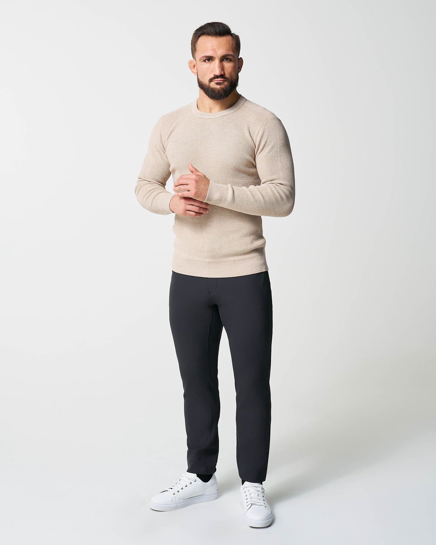 State & Liberty Heavy Knit Crewneck - Tan