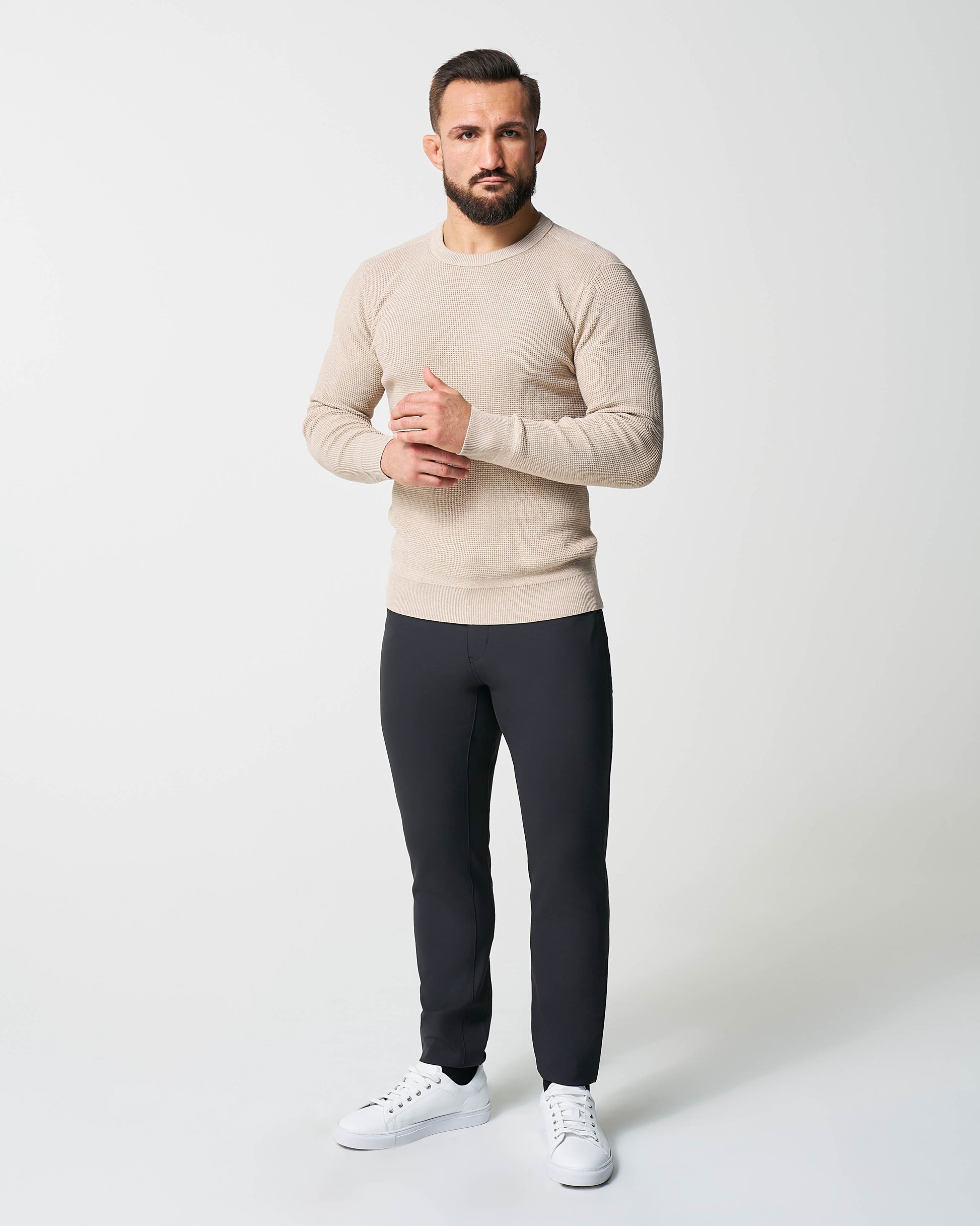 State & Liberty Heavy Knit Crewneck - Tan