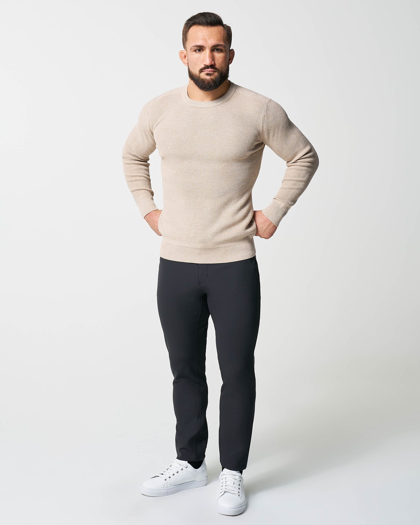 State & Liberty Heavy Knit Crewneck - Tan