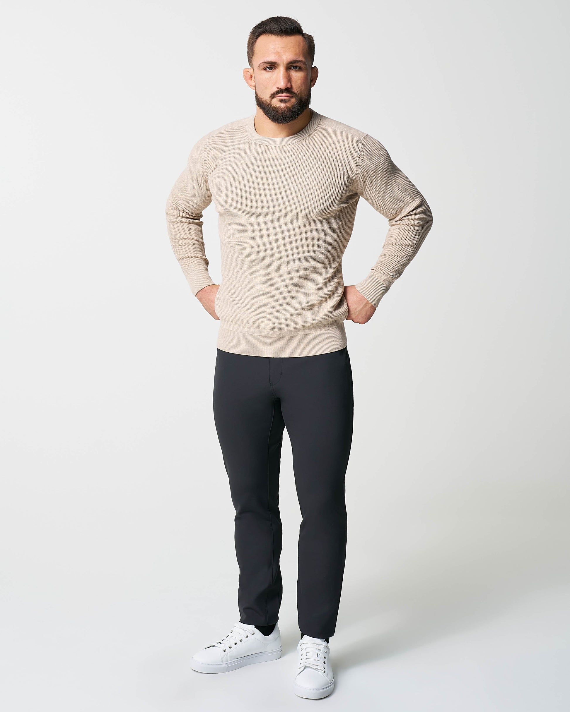 State & Liberty Heavy Knit Crewneck - Tan