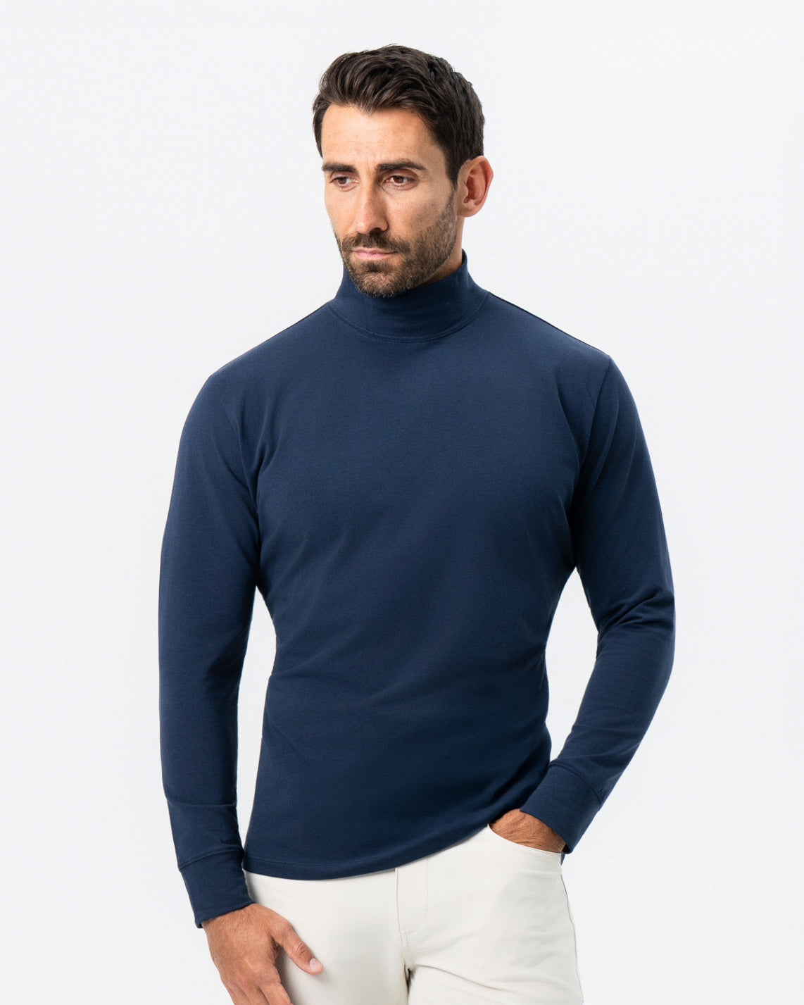 State & Liberty Mock Turtleneck - Navy