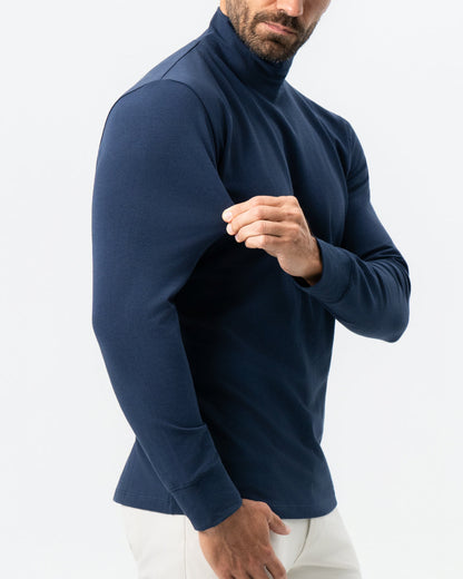 State & Liberty Mock Turtleneck - Navy
