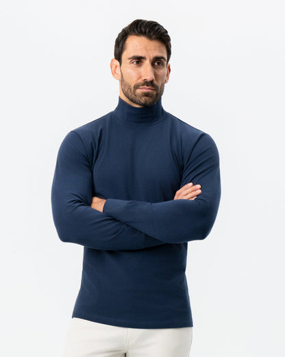 State & Liberty Mock Turtleneck - Navy
